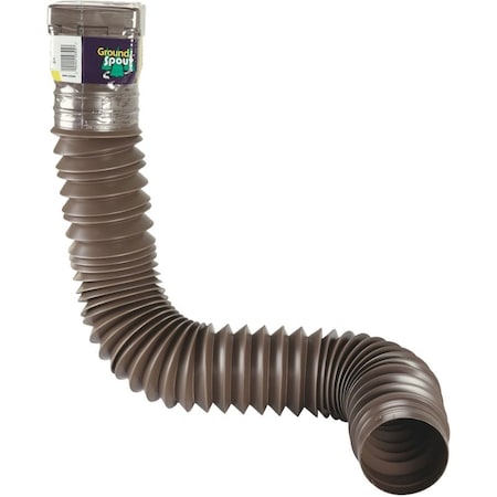 Spectra Pro Select Spectra Metal 55 in. H X 3 in. W X 4 in. L Brown Plastic Downspout Extension GRNDSPTRB